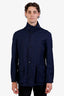 Tombolini Navy Wool Zip Up Jacket Size 50 Mens