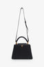 Louis Vuitton 2017 Black Taurillon Leather Capucines BB Top Handle Bag with Strap