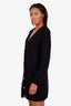 Ba&sh Black Wool and Mohair Embellished Button Sweater Dress Size 1