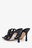 Bottega Veneta Black Braided Stretch Mule Heeled Sandals Size 36.5