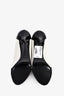 Gucci Black Patent Leather/White Suede Peep Toe Heels Size 37