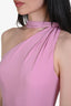 Katie May Pink One Shoulder Ruched Maxi Dress Size S
