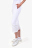 Nili Lotan White Cotton Drop Crotch Cropped Pants Size XS