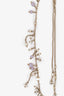 Pre-loved Chanel™ 12A Light Gold-Tone Pearl Purple Beaded CC Long Necklace