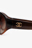 Pre-loved Chanel™ Vintage Brown Round Frame CC Sunglasses