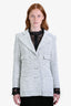 Pre-loved Chanel™ 2014 Off White Single Breasted Blazer Size 40