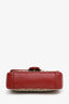 Gucci GG Marmont Canvas Red Leather Small Crossbody Bag
