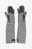 Pre-loved Chanel™ 2025 Black Mesh Crystal CC Gloves Size 8.5