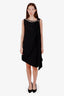 Gucci Black Crystal Embellished Draped Jersey Shift Dress Size XS