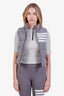 Thom Browne Grey 4-bar Matte Nylon Down Vest Size 10 Kids