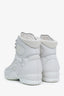 Pre-loved Chanel™ White Leather Mesh High Top Sneakers Size 39