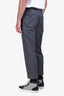 Gucci Grey Wool Cuffed Slim Fit Trousers Size 46 Men's