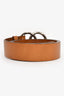 Gucci Brown Leather GG Plaque Belt Size 95/36