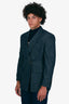 Brunello Cucinelli Navy Blue Cotton Denim Single-Breasted Blazer Size 46 Mens