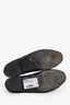 Pre-loved Chanel™ Black Aged Calfskin Quilted CC Cap Toe Ballerina Flats Size 35.5