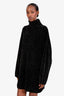 Balenciaga Black/Gold Glitter Turtle Neck Knit Dress Size S