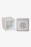 Hermès Grey Porcelain Mosaique Au 24 Platinum Sugar Bowl