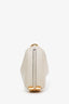 Fendi White Calfskin Leather Nano Fendigraphy Bag with Strap