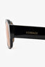 Versace Black Acrylic Orange Lens Medusa Sunglasses