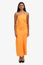 Cult Gaia Dark Yellow 'Rinley' One Shoulder Midi Dress Size XS