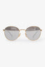 Miu Miu Brown Round Logo Sunglasses