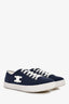 Celine Navy Blue Canvas Triomphe Sneakers Size 37