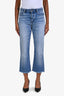 Saint Laurent 2016 Distressed Blue Denim Straight Cropped Jeans Size 27