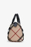 Burberry Beige Novacheck Coated Canvas Boston Bag