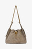 Pre-loved Chanel™ 25 Taupe Quilted Suede Small Bucket Bag