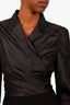 Pre-loved Chanel™ Black Silk Cropped Wrap Jacket Size 40
