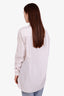Givenchy White Cotton Detachable Pleated Scarf Button Down Shirt Size 34
