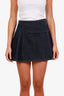Burberry Dark Blue Denim Kilt Mini Skirt Size 2