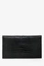 Saint Laurent Black Croc Embossed Uptown Pouch