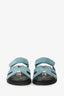 Hermès Blue Suede Leather Chypre Sandals Size 37.5