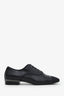 Pre-loved Chanel™ Black Leather Interlocking CC Chain Detail Oxfords Size 40