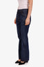 Prada Dark Blue Triangle Logo Flare Jeans Size 27