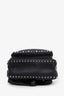 Valentino Black Leather Turquoise Studded Accent Backpack