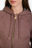 Burberry Pink Cotton Zip Up Hoodie Size XS