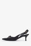 Gucci Black Leather Slingback Heels Size 36C