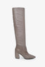 Prada Grey Leather Knee High Boots Size 36.5