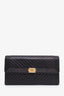 Pre-loved Chanel™ 2018 Black Caviar Chevron Boy Flap Long Wallet