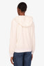 Gucci White/Green Logo Zip Up Sweater Size S