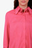 Escada Pink Crystal Button Down Shirt Size 42