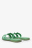 Hermès Vert Pomme Epsom Calfskin Leather Oran Sandals Size 37.5