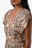 Isabel Marant Leopard Print Silk Blend Top + Midi Skirt Set Size 38/40