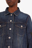Sacai Blue/Green Denim Mesh Patchwork Jacket Size 2
