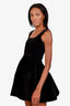 Maje Black Velvet Sleeveless Mini Dress Size 34
