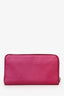 Prada Fiery Red Saffiano Leather Long Zip Wallet
