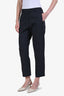 6397 Navy Virgin Wool Trousers Size 4