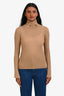 Lorena Antoniazzi Brown Ribbed Turtleneck Sweater Estimated Size XS